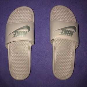 Rose Gold Nike Slides